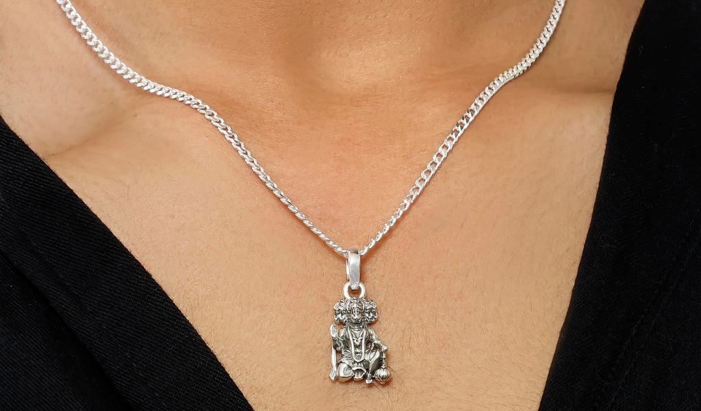 Silver Hanuman Locket