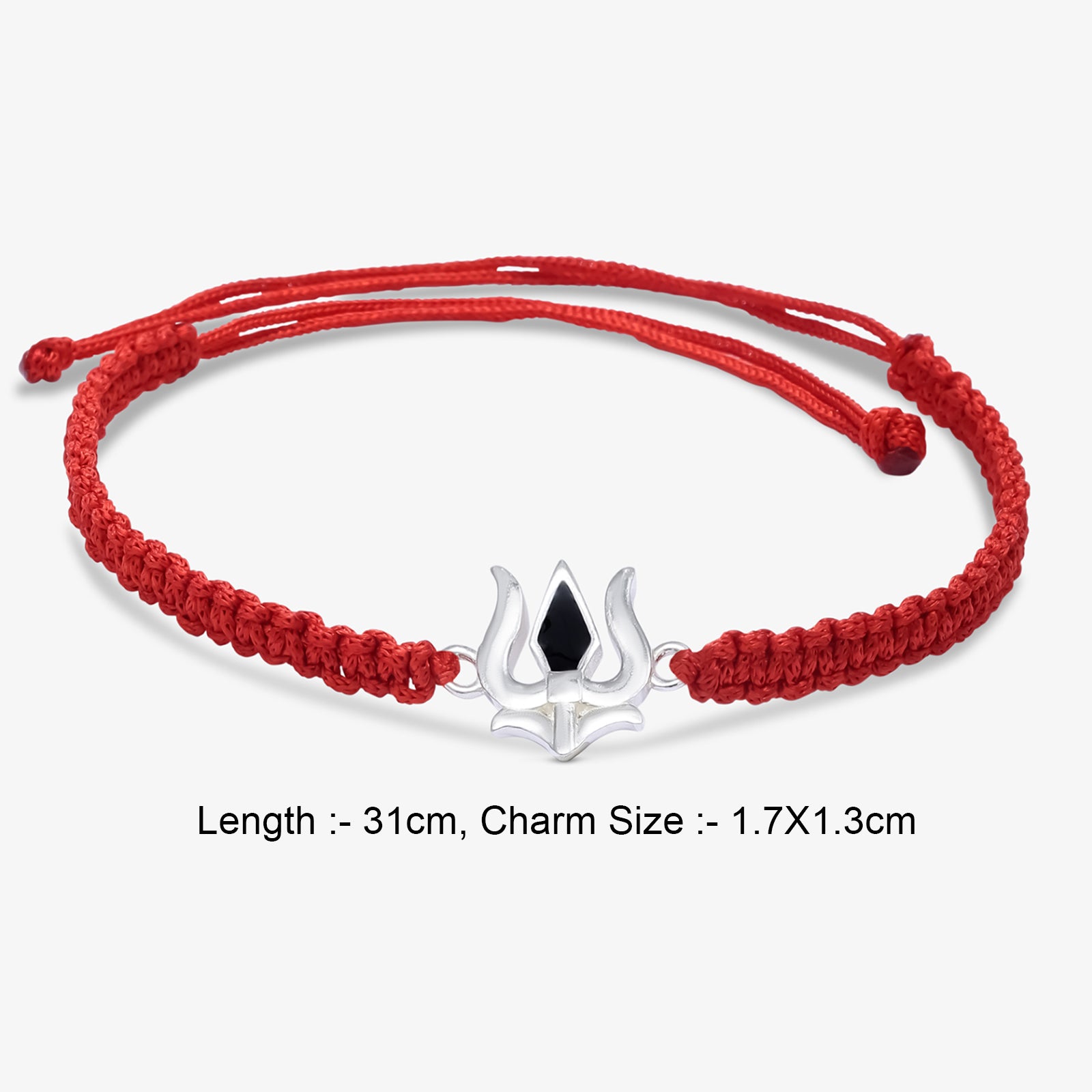 Simple Trishul Silver Rakhi for Brother - Tweov Jewels