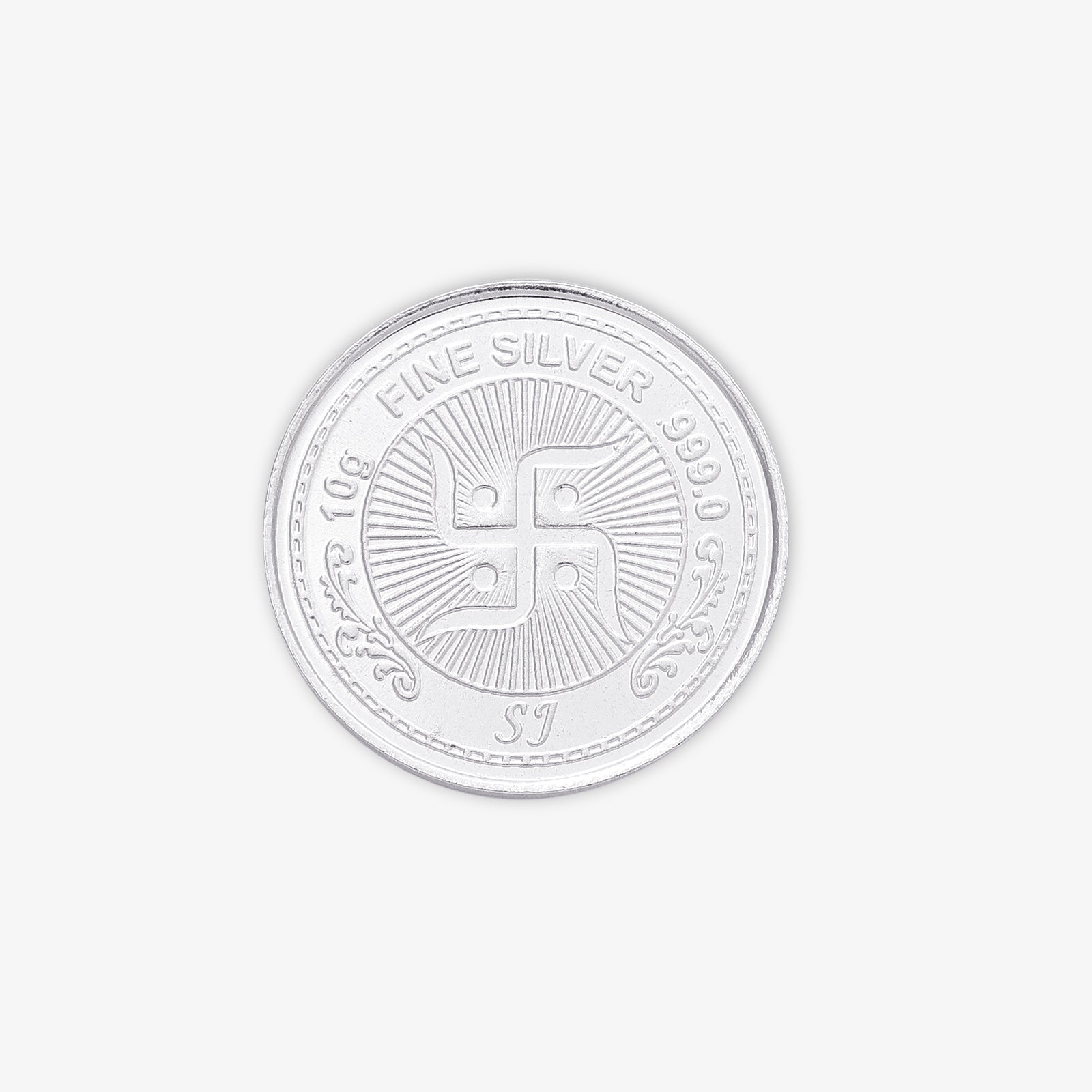10gm Pure Silver Coin at best price - Divine Swastik Design - Tweov Jewels