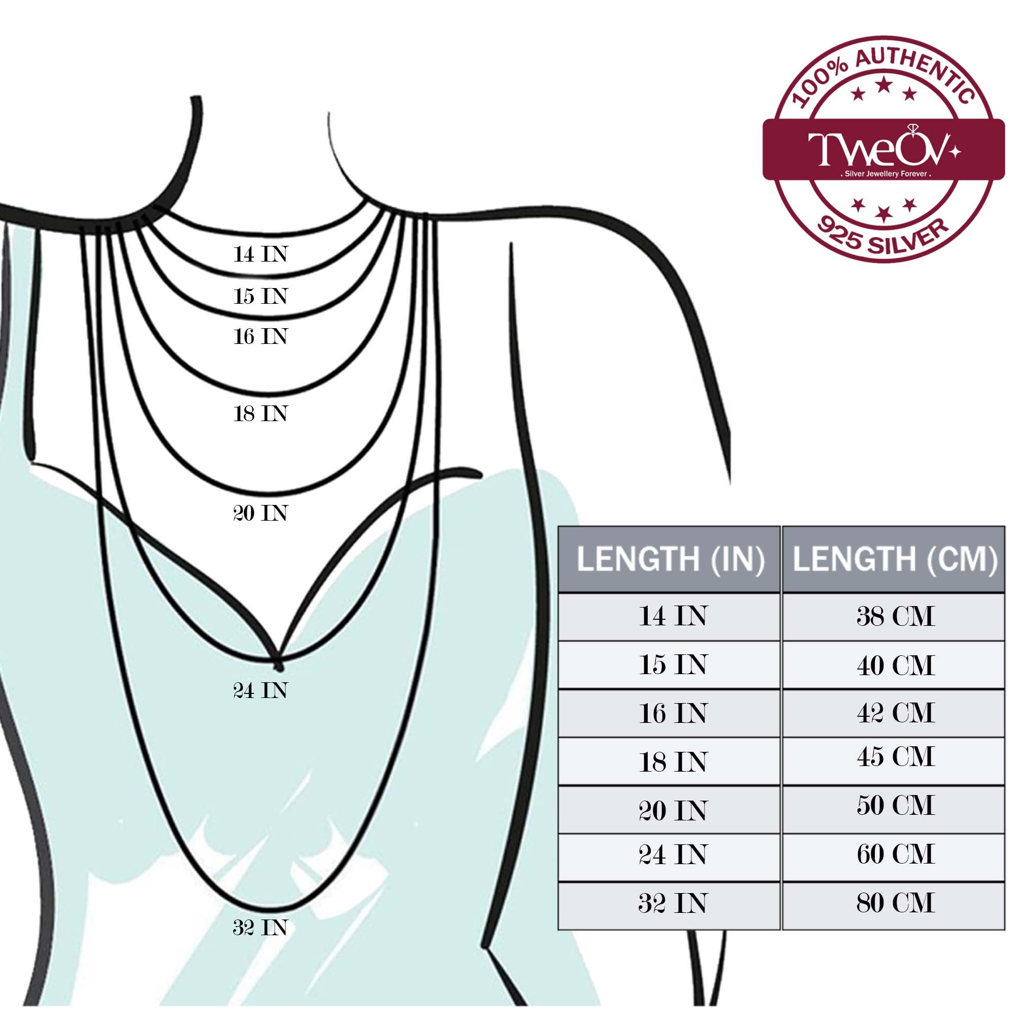 Pure 925 Silver Chain - Rose Gold ROLO Chain For Women - Tweov Jewels