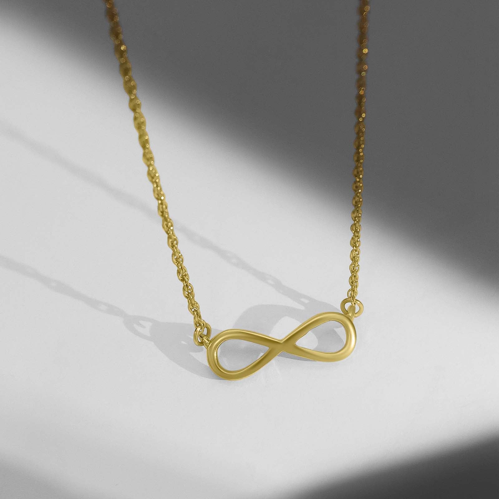 Pure Silver Necklace - Gold Plated Infinite Pattern - Tweov Jewels