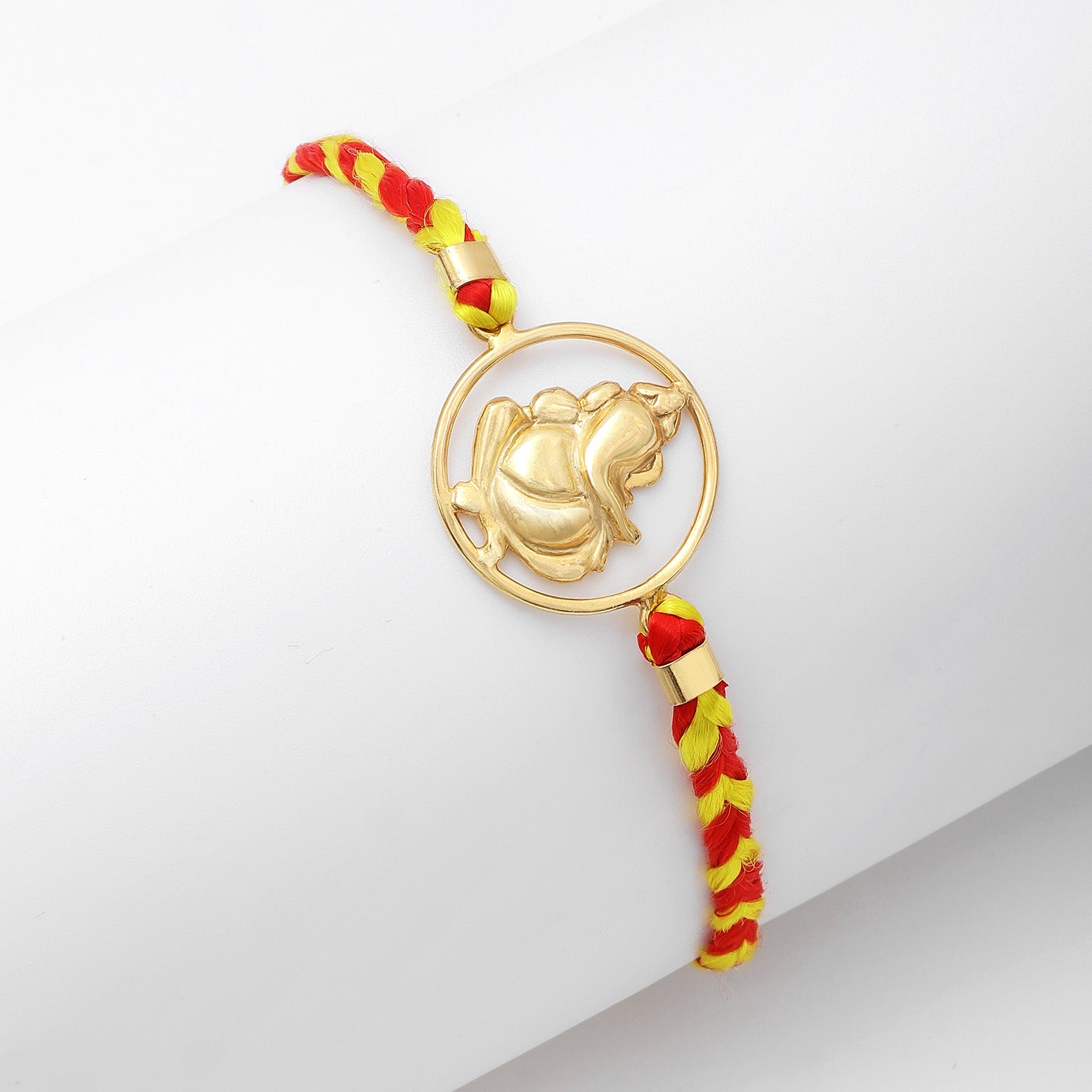 Gold Plated Little Ganesha Silver Rakhi for Brother - Tweov Jewels