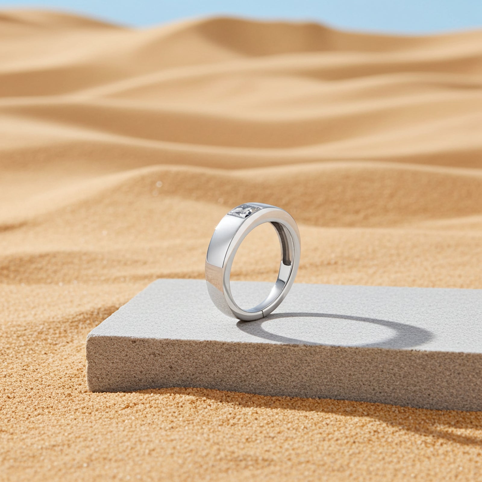 925 sterling silver white stone ring - Tweov Jewels
