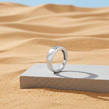 925 sterling silver white stone ring - Tweov Jewels