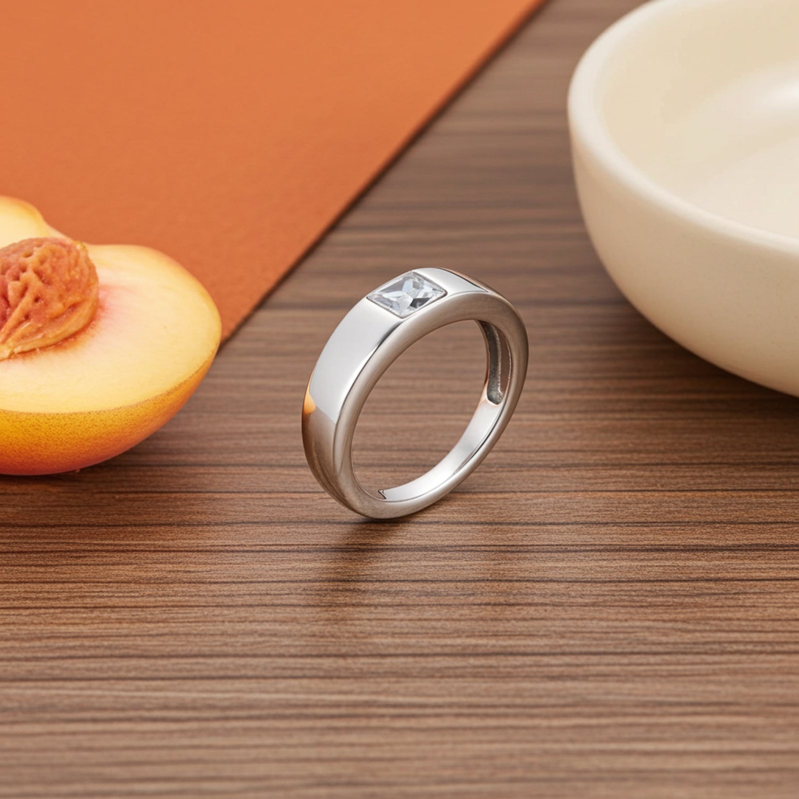 925 sterling silver white stone ring - Tweov Jewels