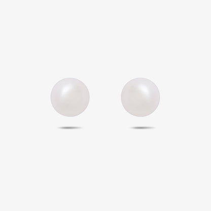 Pure Silver Earrings - Simplistic Daily Wear Pearl Stud - Tweov Jewels