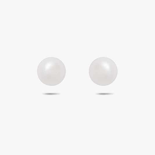 Pure Silver Earrings - Simplistic Daily Wear Pearl Stud - Tweov Jewels