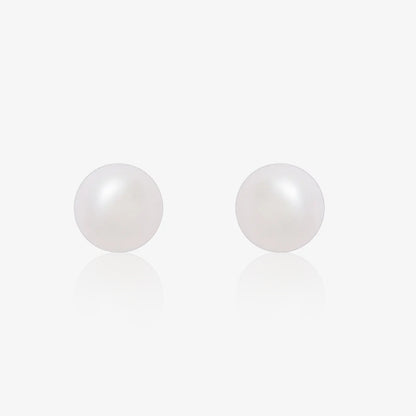 Pure Silver Earrings - Simplistic Daily Wear Pearl Stud