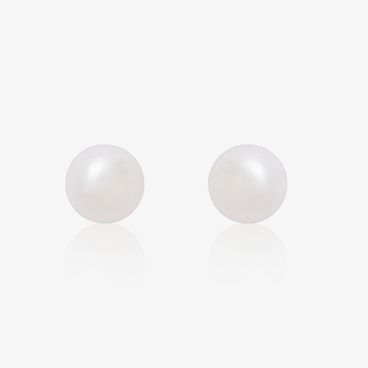 Pure Silver Earrings - Simplistic Daily Wear Pearl Stud