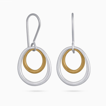 Pure Silver Earrings - Double Tint Scratch Circles - Tweov Jewels