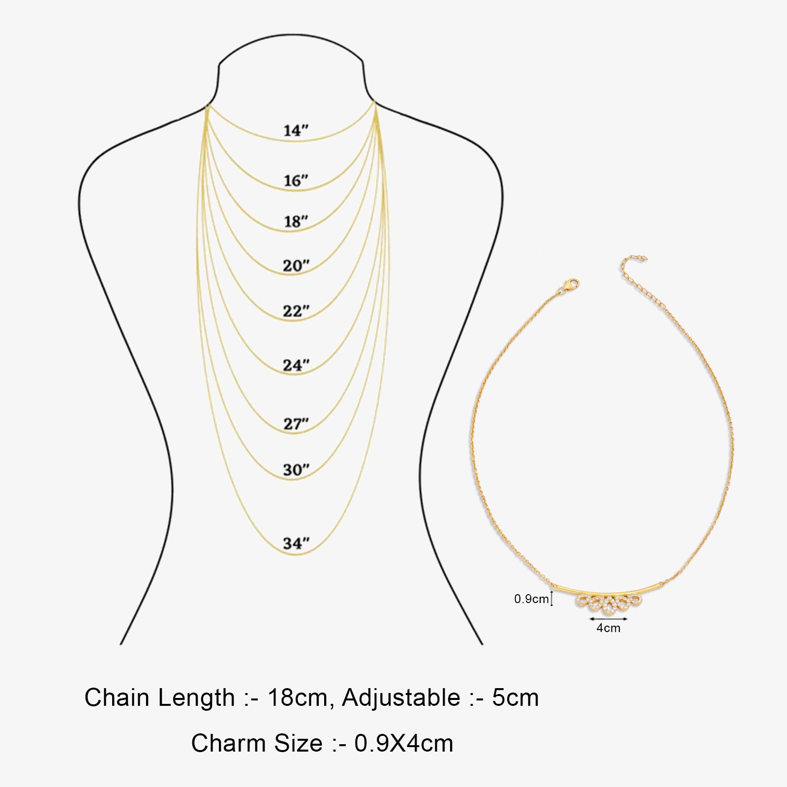 Gold Plated Open Crown Shape Silver Necklace - Tweov Jewels