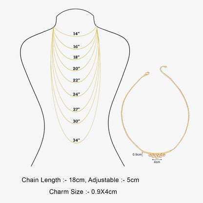 Gold Plated Open Crown Shape Silver Necklace - Tweov Jewels