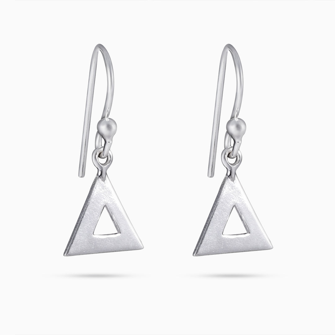 Pure Silver Earrings - Edge Elegant Hook - Tweov Jewels