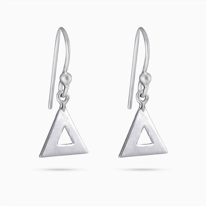 Pure Silver Earrings - Edge Elegant Hook - Tweov Jewels