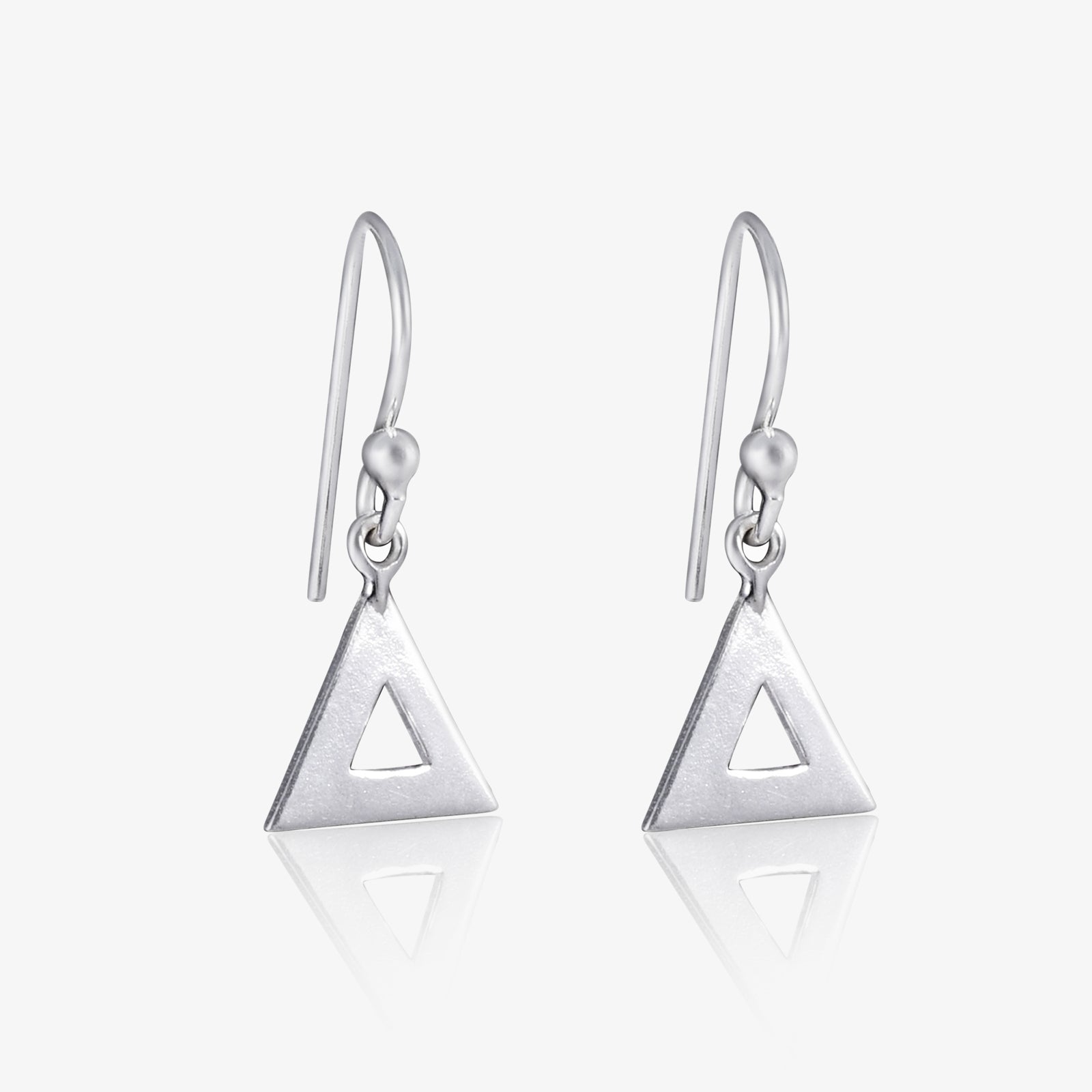 Elegant Triangular Silver Dangle Earrings - Tweov Jewels