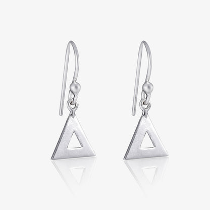 Elegant Triangular Silver Dangle Earrings - Tweov Jewels