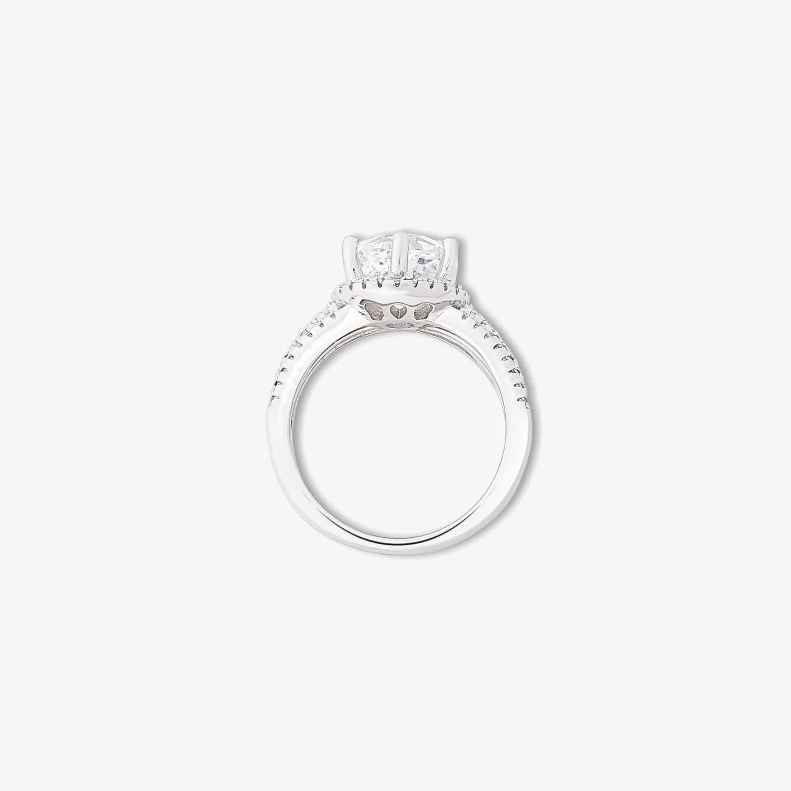 White Zircon Silver Ring for Women - Tweov Jewels