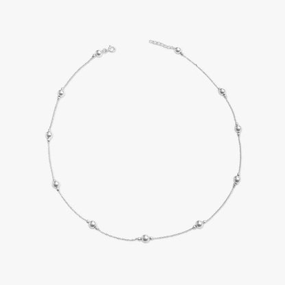 Classic Silver Rope Chain with Beads - Tweov Jewels