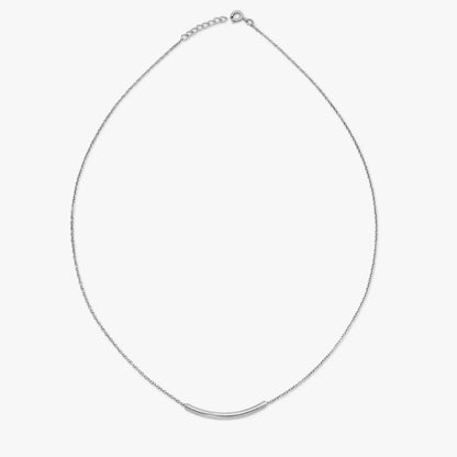 Single String With Silver Finish Necklace - Tweov Jewels