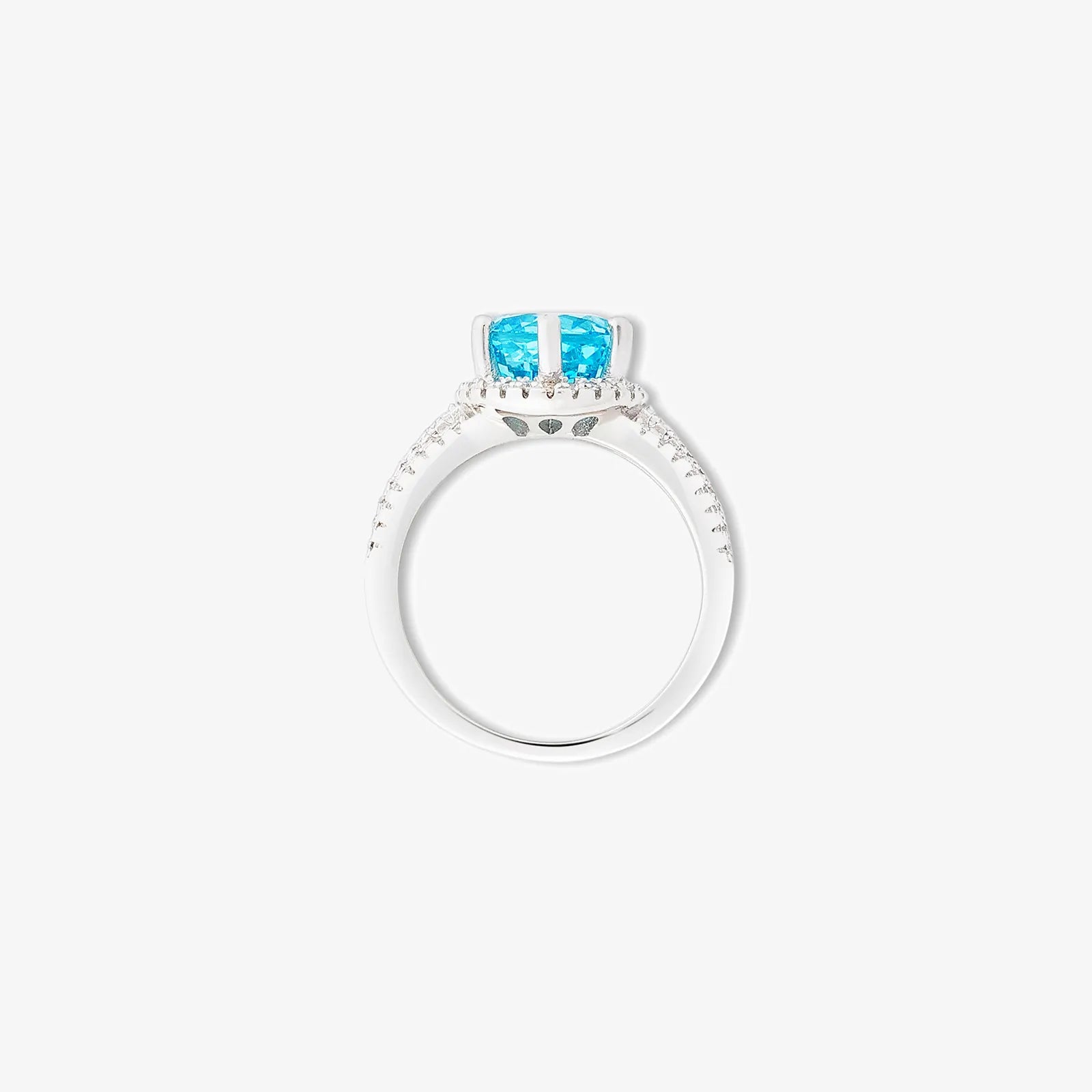 Blue Sapphire CZ Silver Ring For Women - Tweov Jewels