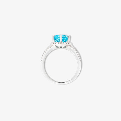 Blue Sapphire CZ Silver Ring For Women - Tweov Jewels