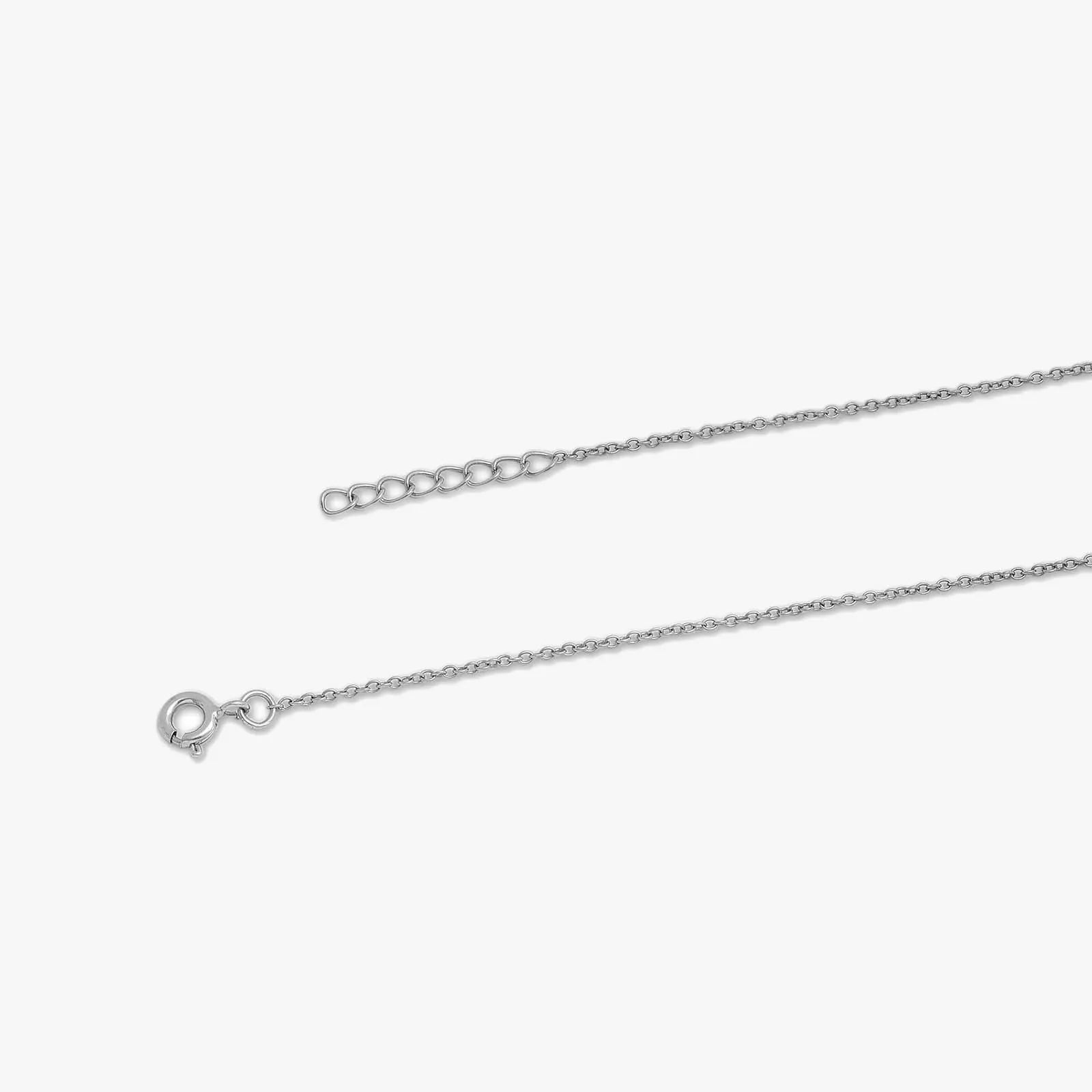 Single String With Silver Finish Necklace - Tweov Jewels