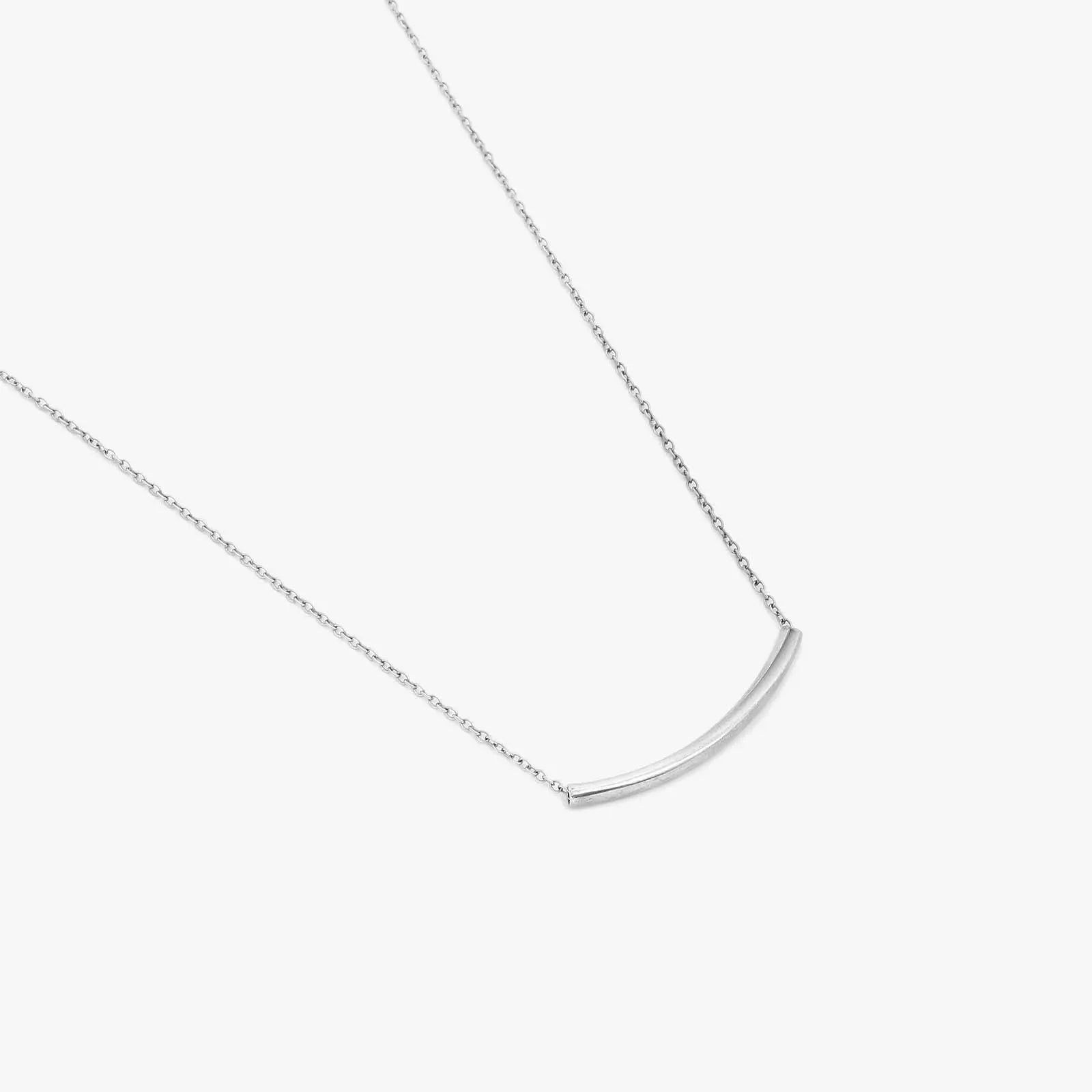 Single String With Silver Finish Necklace - Tweov Jewels