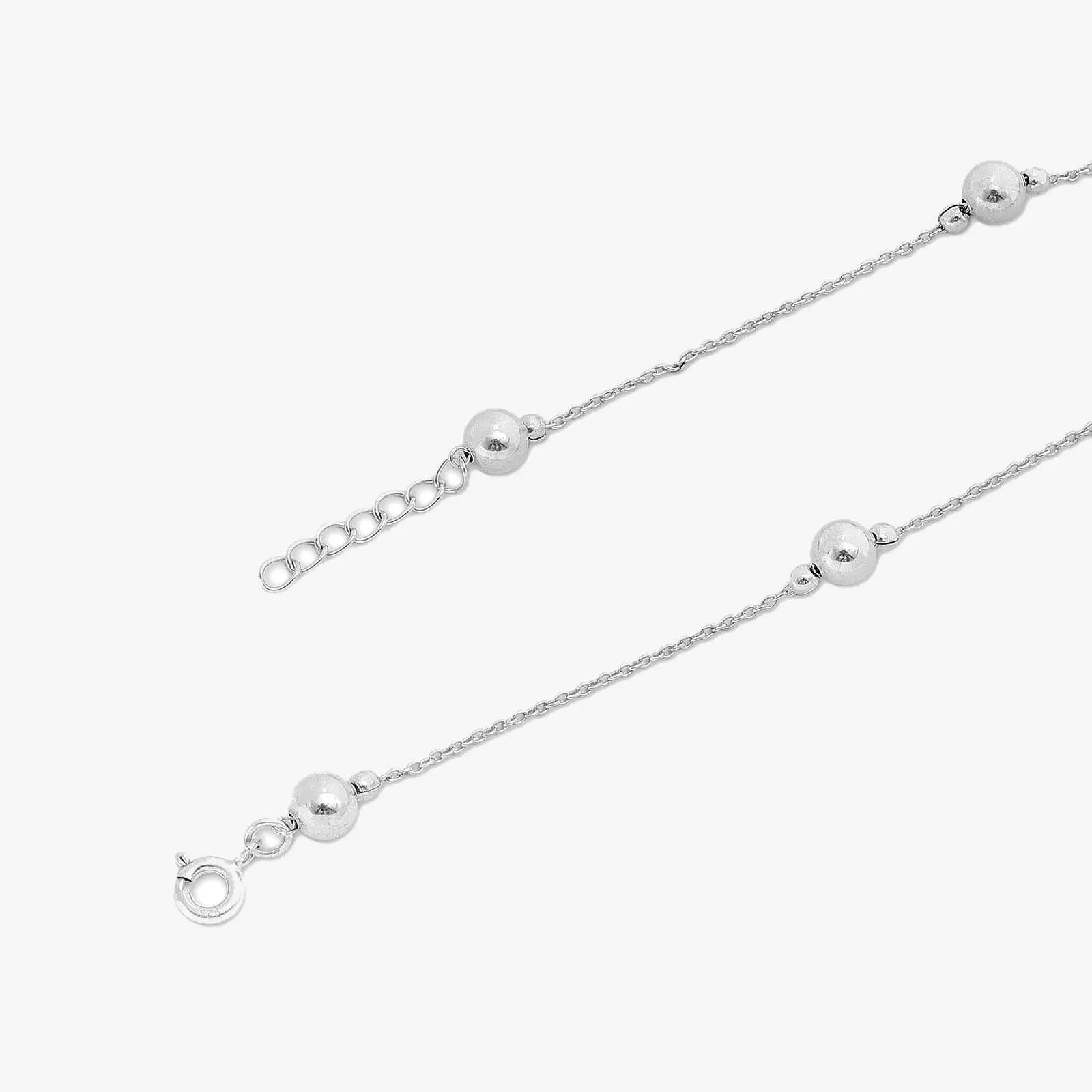 Classic Silver Rope Chain with Beads - Tweov Jewels