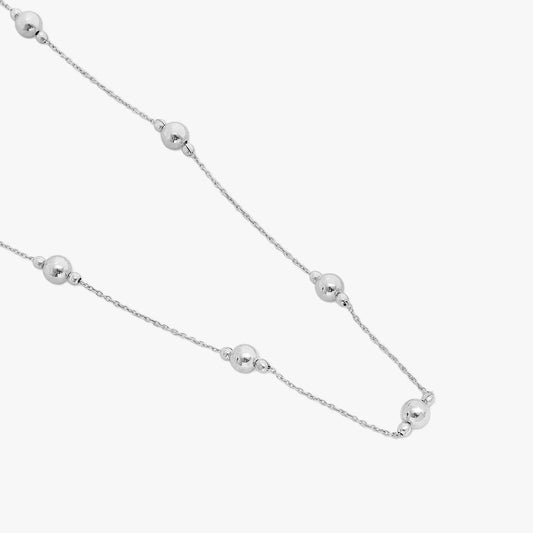Classic Silver Rope Chain with Beads - Tweov Jewels
