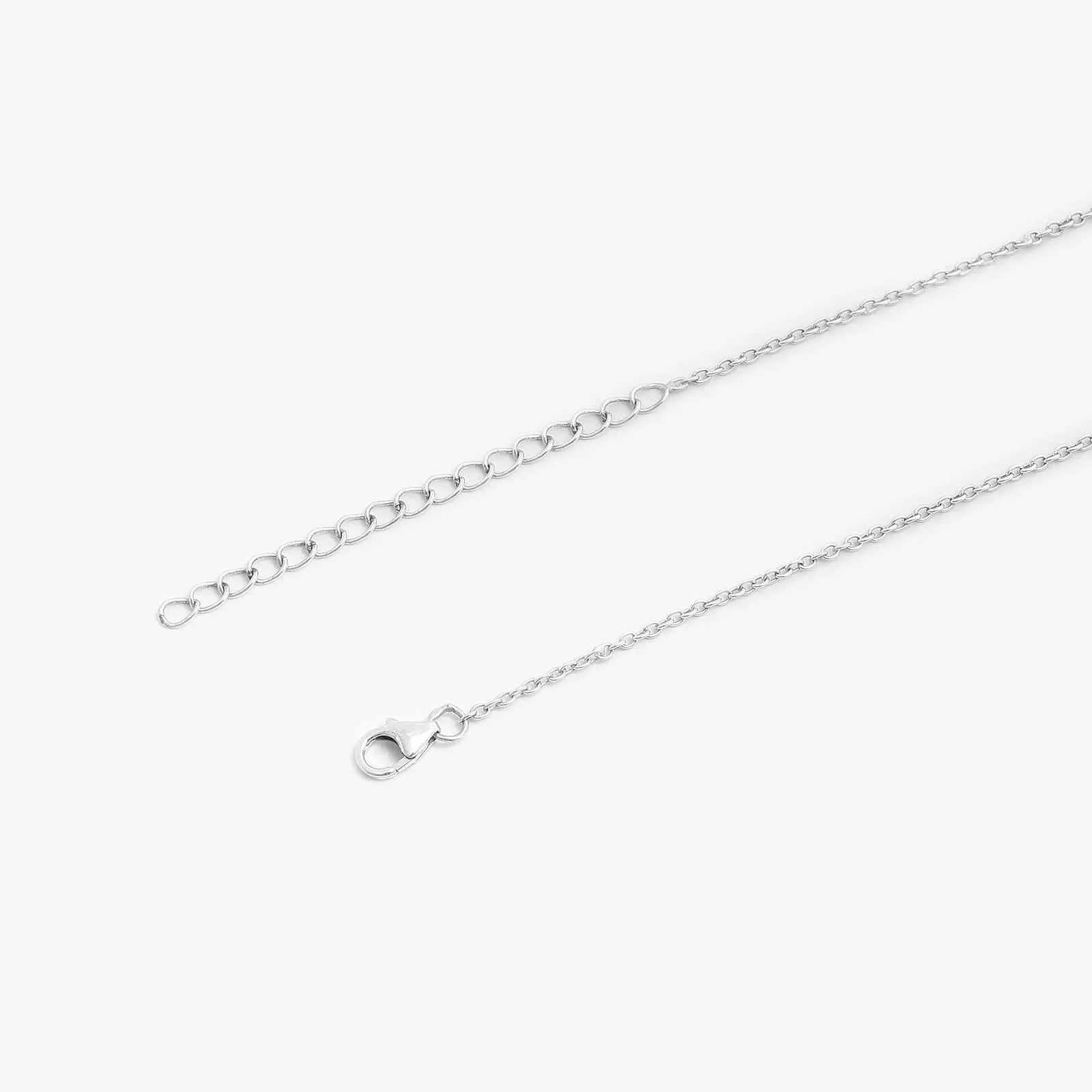 CZ Layered Swing Silver Necklace - Tweov Jewels