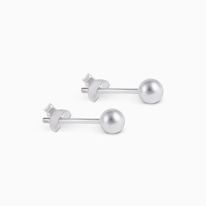Pure Silver Studs Earrings - Bell Pin Design - Tweov Jewels