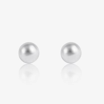 Minimal Silver Ball Stud Earrings - Tweov Jewels