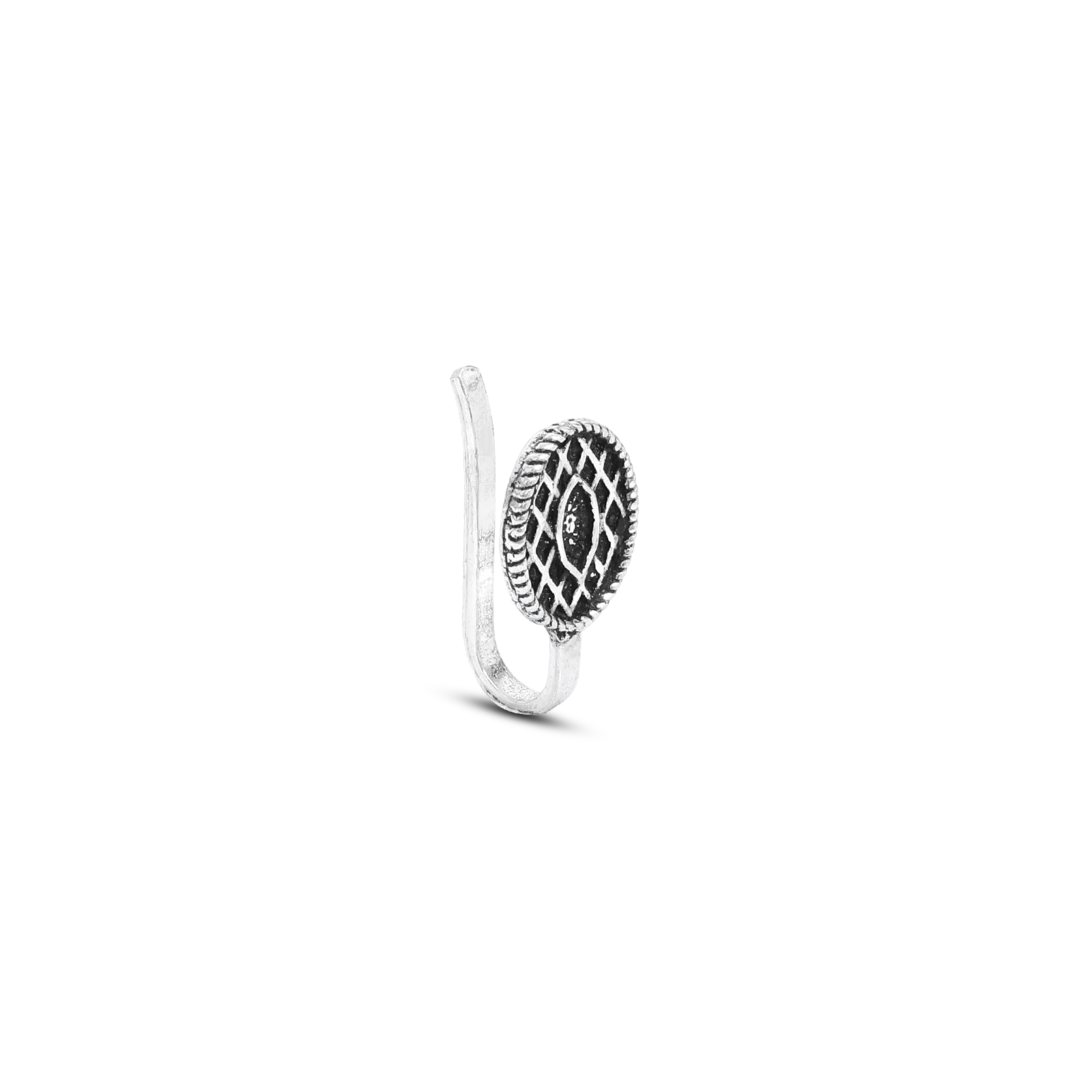 Pure Silver Nose Ring - Celestial Twirl with Eternal Beauty - Tweov Jewels