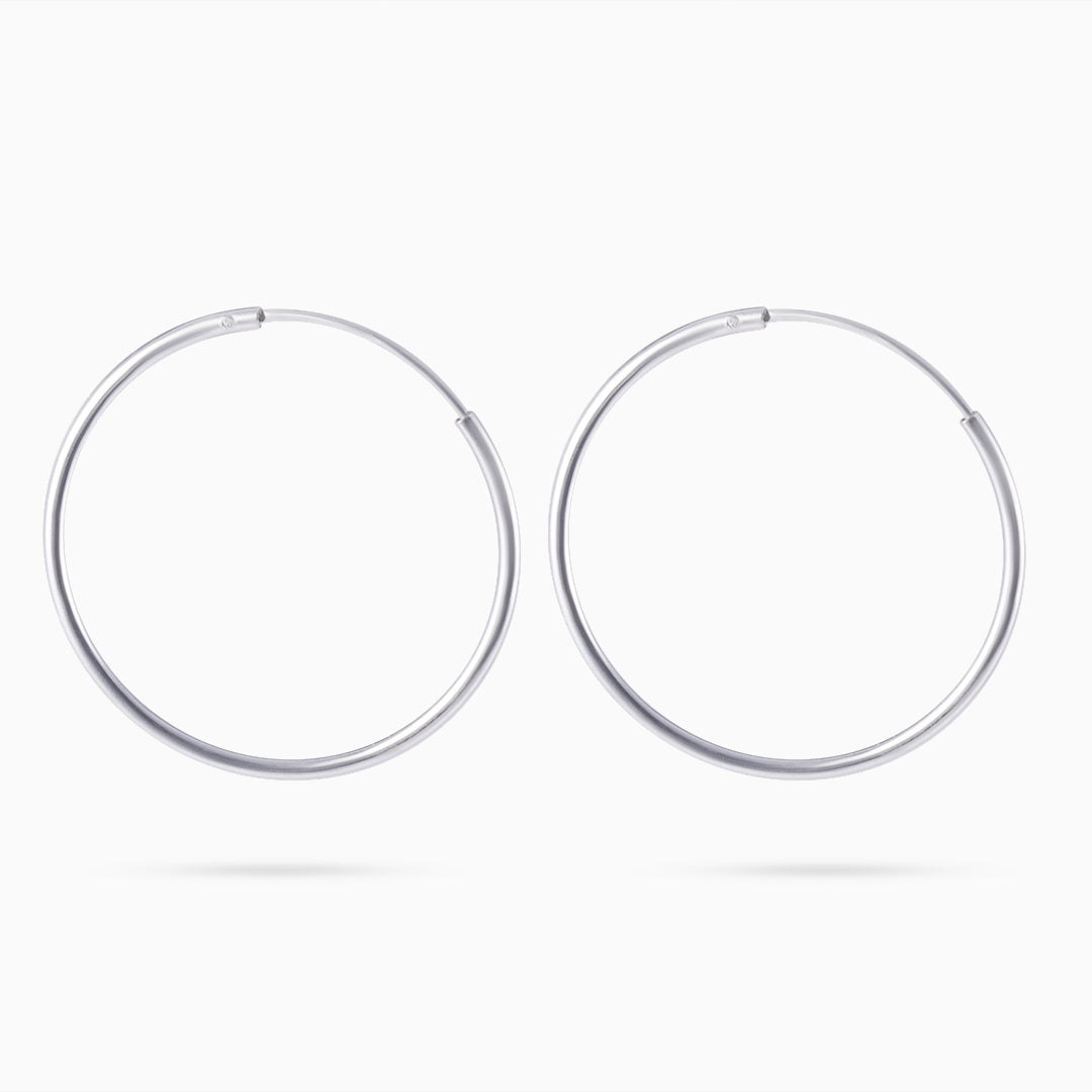 Pure 925 Silver Earrings - Flat Round Model - Tweov Jewels
