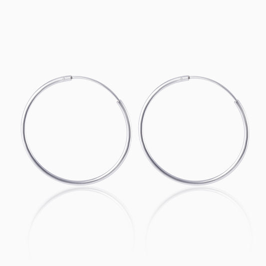 Women's Chic Silver Hoop Earrings