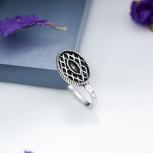 Pure Silver Nose Ring - Celestial Twirl with Eternal Beauty - Tweov Jewels