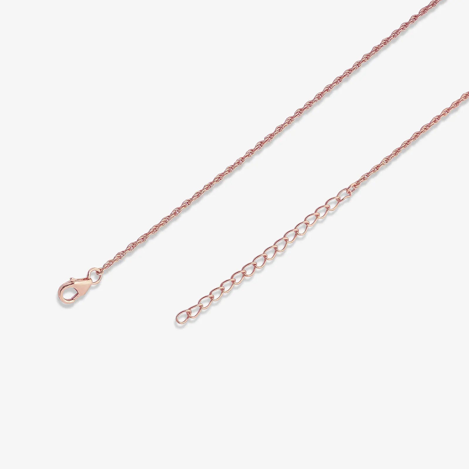 Rose Gold Plated Double Bar Silver Necklace