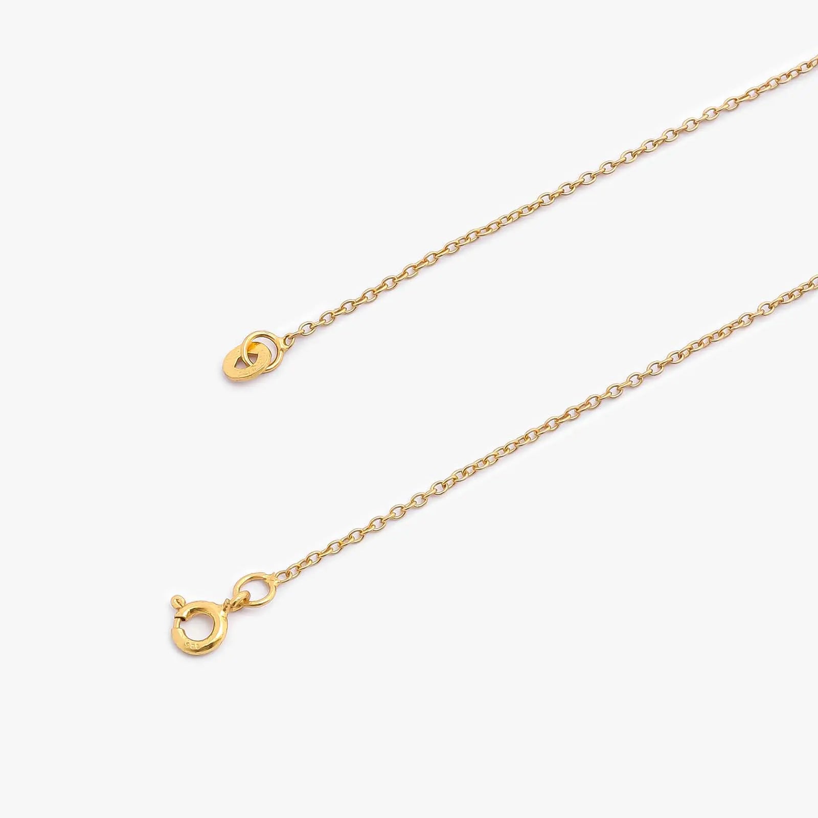 Pure 925 Silver Necklace - Elegant Gold Plated String Chain - Tweov Jewels