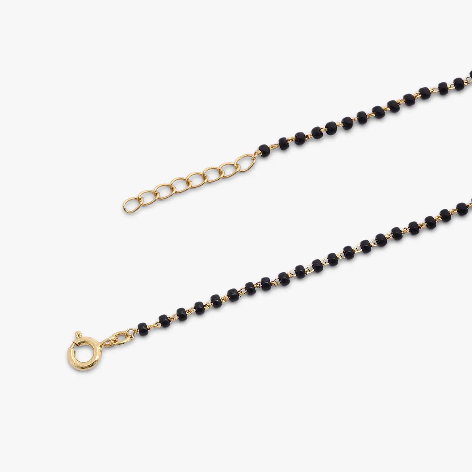 Gold Plated Drop Cut Silver Mangalsutra
