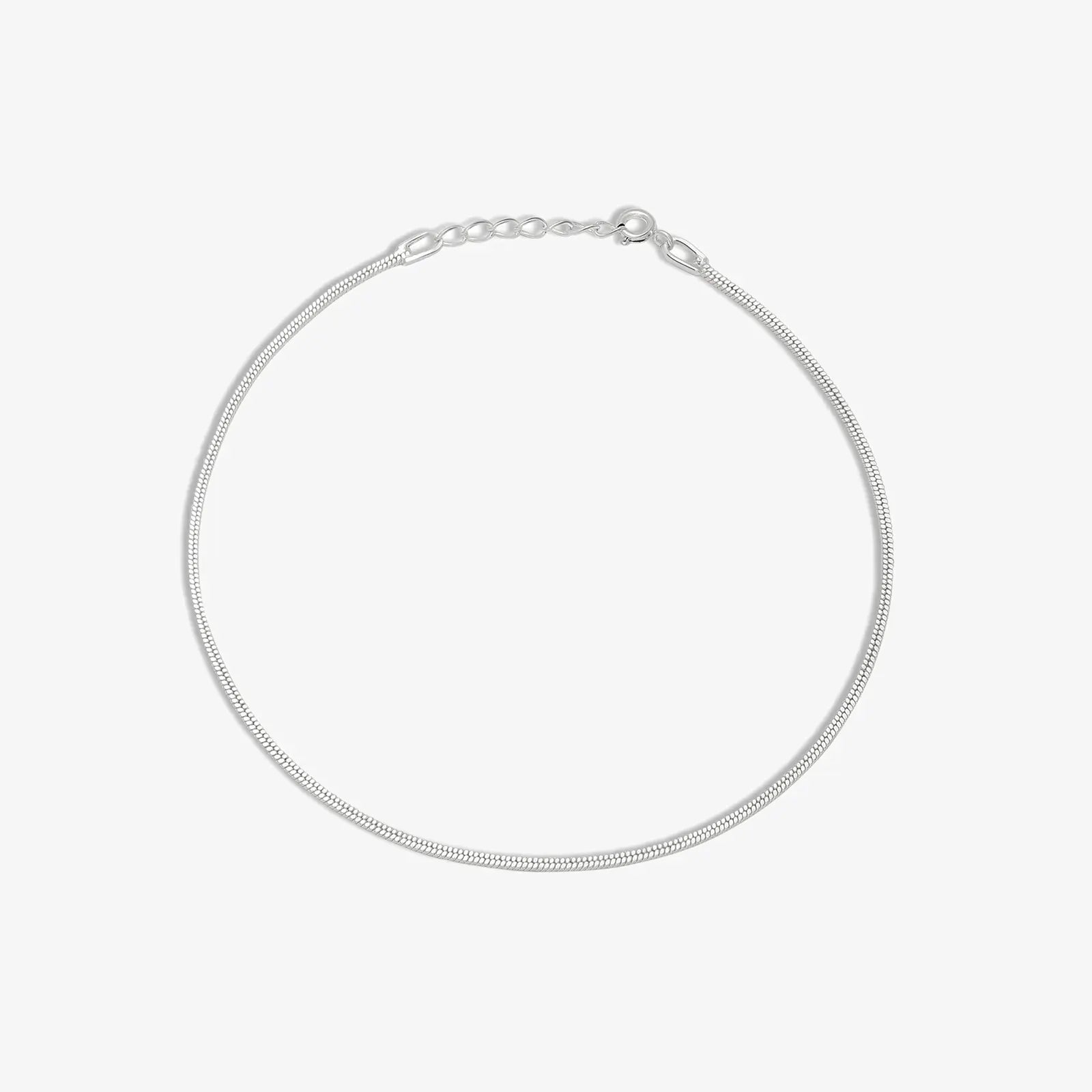 Flat Silver Chain Anklets - Tweov Jewels