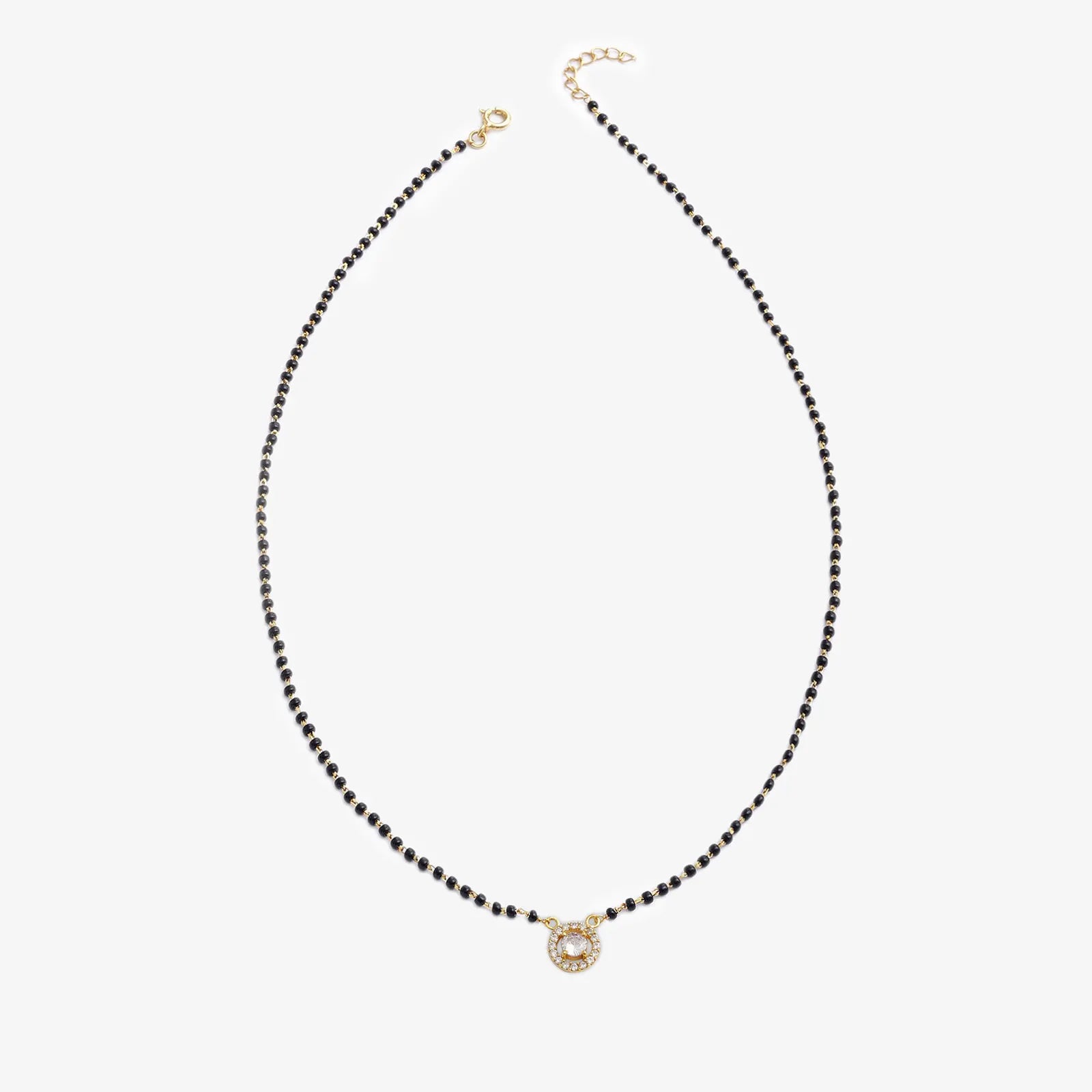 Gold Plated Sterling Silver AD-Studded Mangalsutra