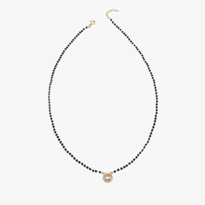 Gold Plated Sterling Silver AD-Studded Mangalsutra