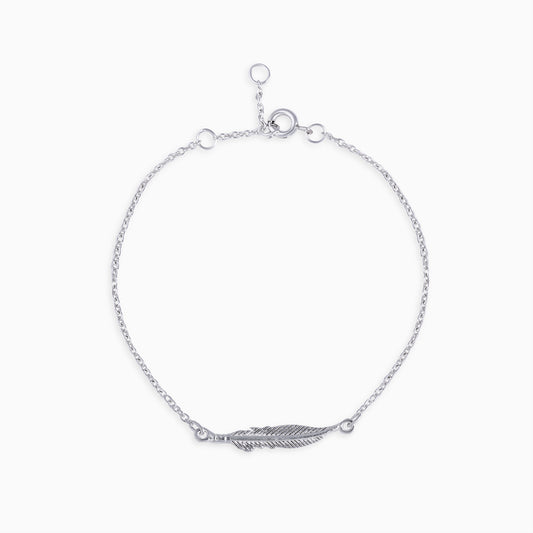 Pure 925 Sterling Silver Feather Bracelet for Women - Tweov Jewels