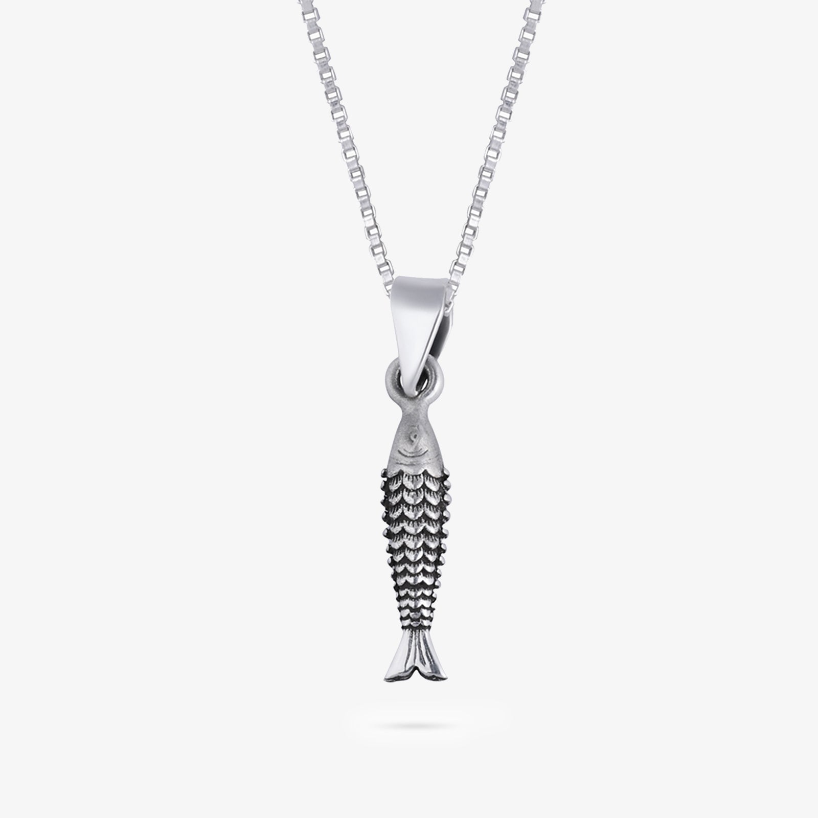 925 sterling Silver Antique Fish Pendant - Tweov Jewels