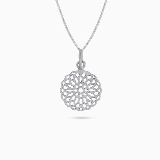 Floral Mandala Pendant 925 Sterling Silver - Tweov Jewels