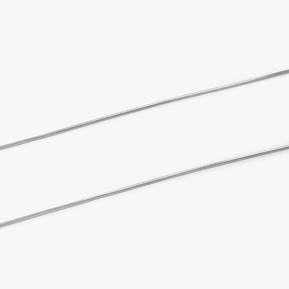 Snake Chain Necklace For Men – 925 Sterling Silver Rhodium Plated