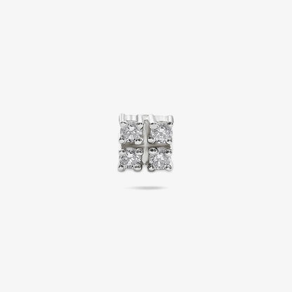 Square CZ Silver Stud - Tweov Jewels