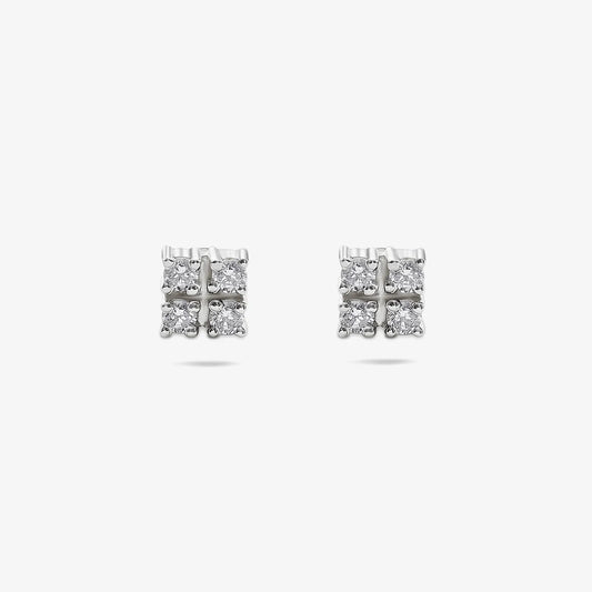 Square CZ Silver Stud - Tweov Jewels
