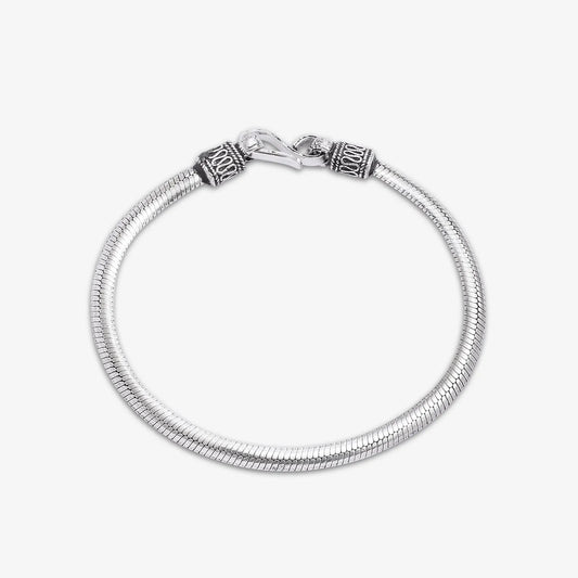 Antique Oxidized Silver Snake Bracelet - Tweov Jewels
