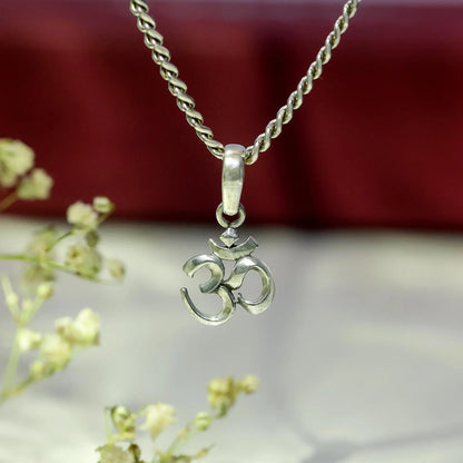 Silver Om Pendant with Spiritual Connection - Tweov Jewels